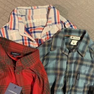 Men’s Flannel bundle (size L) great condition, NWT